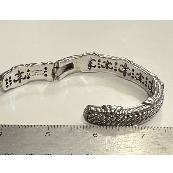 Judith Ripka Sterling Silver 925 Amethyst Cuff Bracelet 7” - Picture 5 of 8